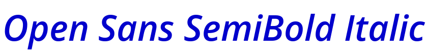 Open Sans SemiBold Italic fuente